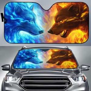 Wolf Ice And Fires Car Auto Sun Shade