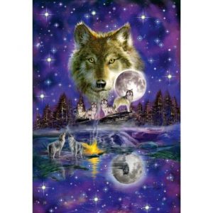 Wolf In The Moonlight Jigsaw Puzzle Set