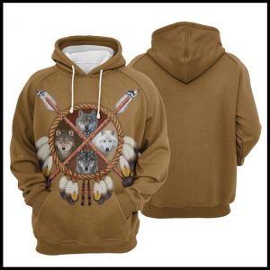 Wolf Native Dreamcatcher 3D Printed Hoodie/Zipper Hoodie