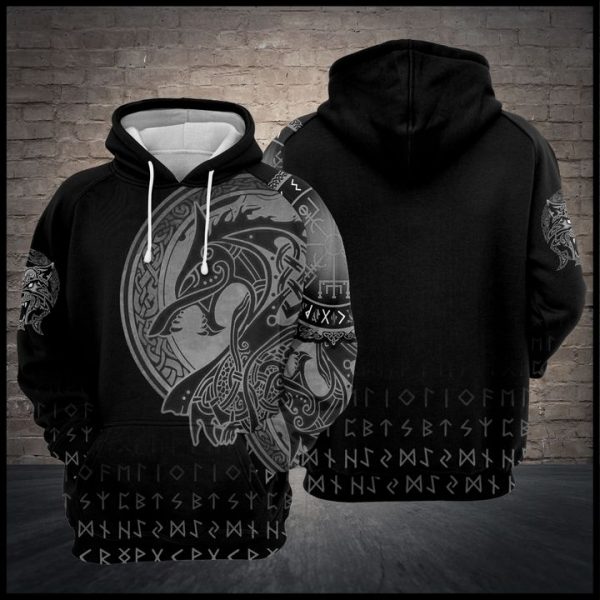 Wolf Viking 3D Printed Hoodie/Zipper Hoodie