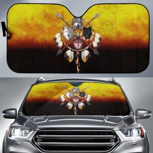 Wolves Warrior Native American Pride Car Auto Sun Shade