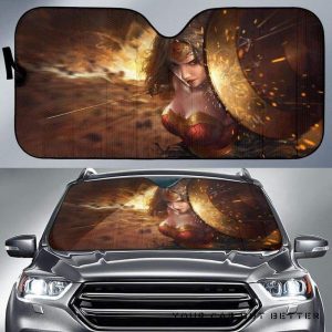 Wonder Woman Fight Car Auto Sun Shade