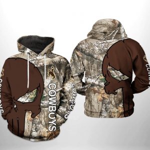 Wyoming Cowboys NCAA Camo Veteran Hunting 3D Printed Hoodie/Zipper Hoodie