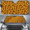 Yellow Brown Giraffe Car Auto Sun Shade