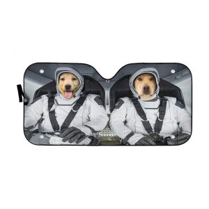 Yellow Labrador Retriever Spacex Car Auto Sun Shade