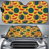 Yellow Watermelon Pieces Car Auto Sun Shade