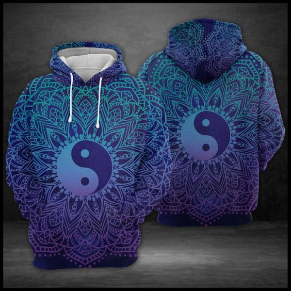 Yin Yang Mandala 3D Printed Hoodie/Zipper Hoodie