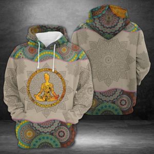 Yoga Mandala 3D Printed Hoodie/Zipper Hoodie