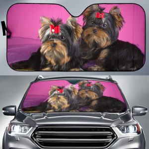 Yorkshire Terrier Dogs Puppies Car Auto Sun Shade