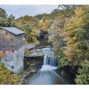 Youngstown Mill In The Fall Jigsaw Puzzle Set