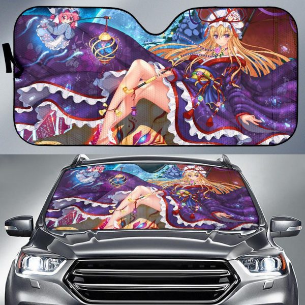 Yuyuko Saigyouji Touhous Anime Car Auto Sun Shade