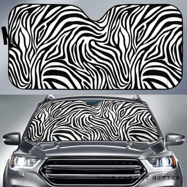 Zebra Skin Pattern Car Auto Sun Shade