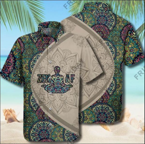Zen Af Yoga Hawaiian Shirt Summer Button Up