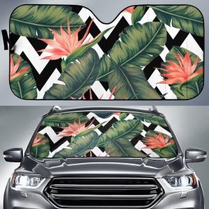 Zig Zag Tropical Car Auto Sun Shade