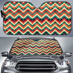 Zigzag Chevron Colorful Pattern Car Auto Sun Shade