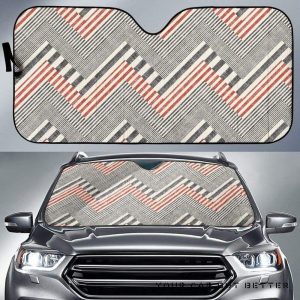 Zigzag Chevron Striped Pattern Car Auto Sun Shade