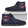 3D Simple Logo Atlanta Braves High Top Shoes
