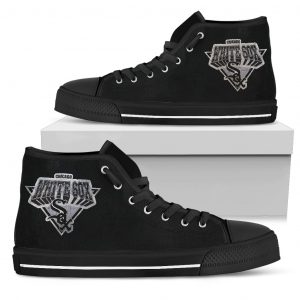 3D Simple Logo Chicago White Sox High Top Shoes