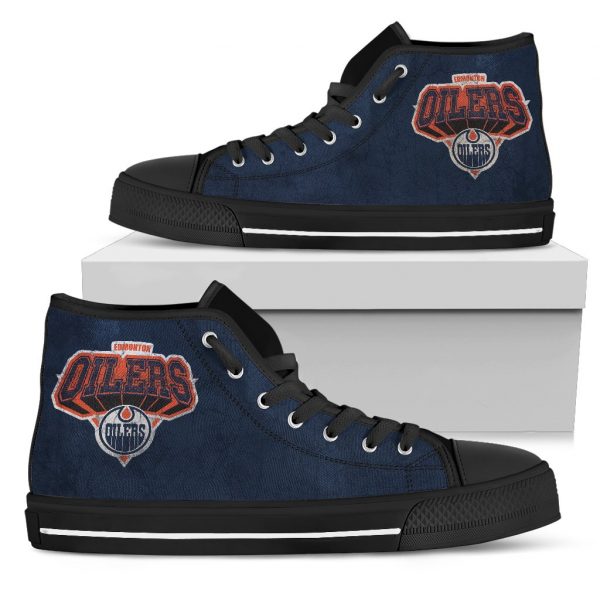 3D Simple Logo Edmonton Oilers High Top Shoes