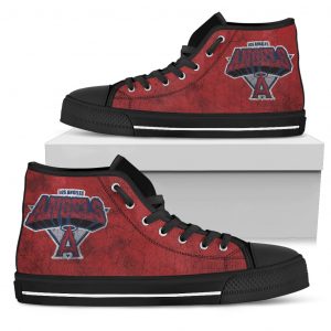 3D Simple Logo Los Angeles Angels High Top Shoes
