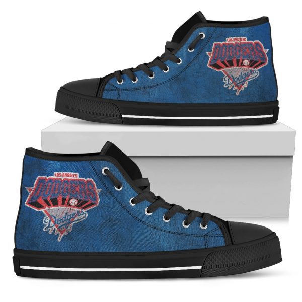 3D Simple Logo Los Angeles Dodgers High Top Shoes