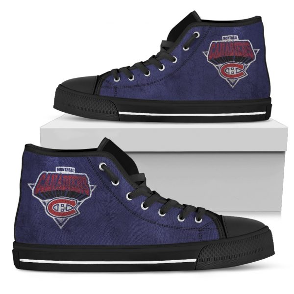 3D Simple Logo Montreal Canadiens High Top Shoes