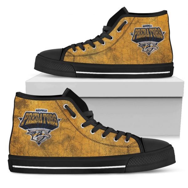 3D Simple Logo Nashville Predators High Top Shoes