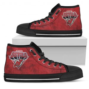 3D Simple Logo New Jersey Devils High Top Shoes