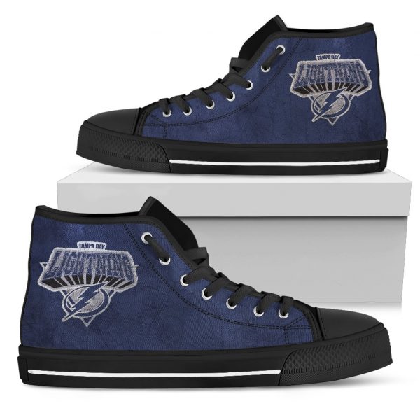 3D Simple Logo Tampa Bay Lightning High Top Shoes