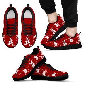 Alabama Crimson Tide A Painting Style Men Sneakers