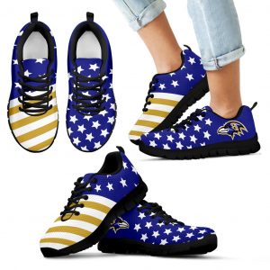 America Flag Full Stars Stripes Baltimore Ravens Sneakers