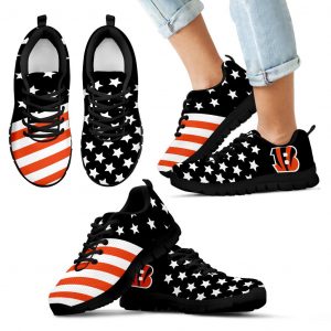 America Flag Full Stars Stripes Cincinnati Bengals Sneakers