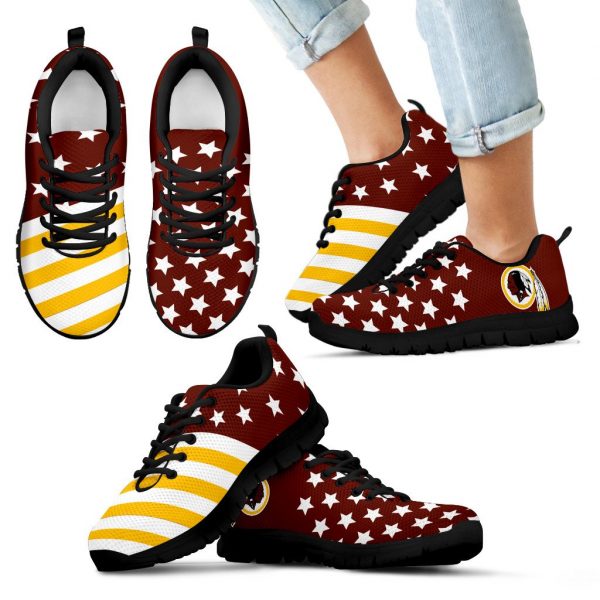 America Flag Full Stars Stripes Washington Redskins Sneakers