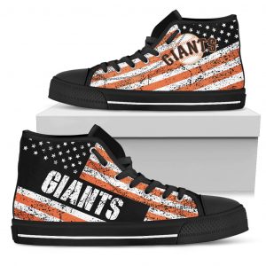 America Flag Italic Vintage Style San Francisco Giants High Top Shoes