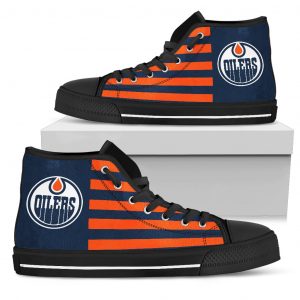 American Flag Edmonton Oilers High Top Shoes