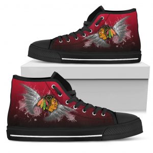 Angel Wings Chicago Blackhawks High Top Shoes