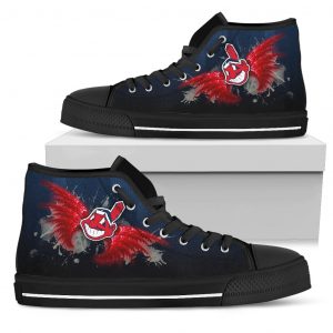 Angel Wings Cleveland Indians High Top Shoes