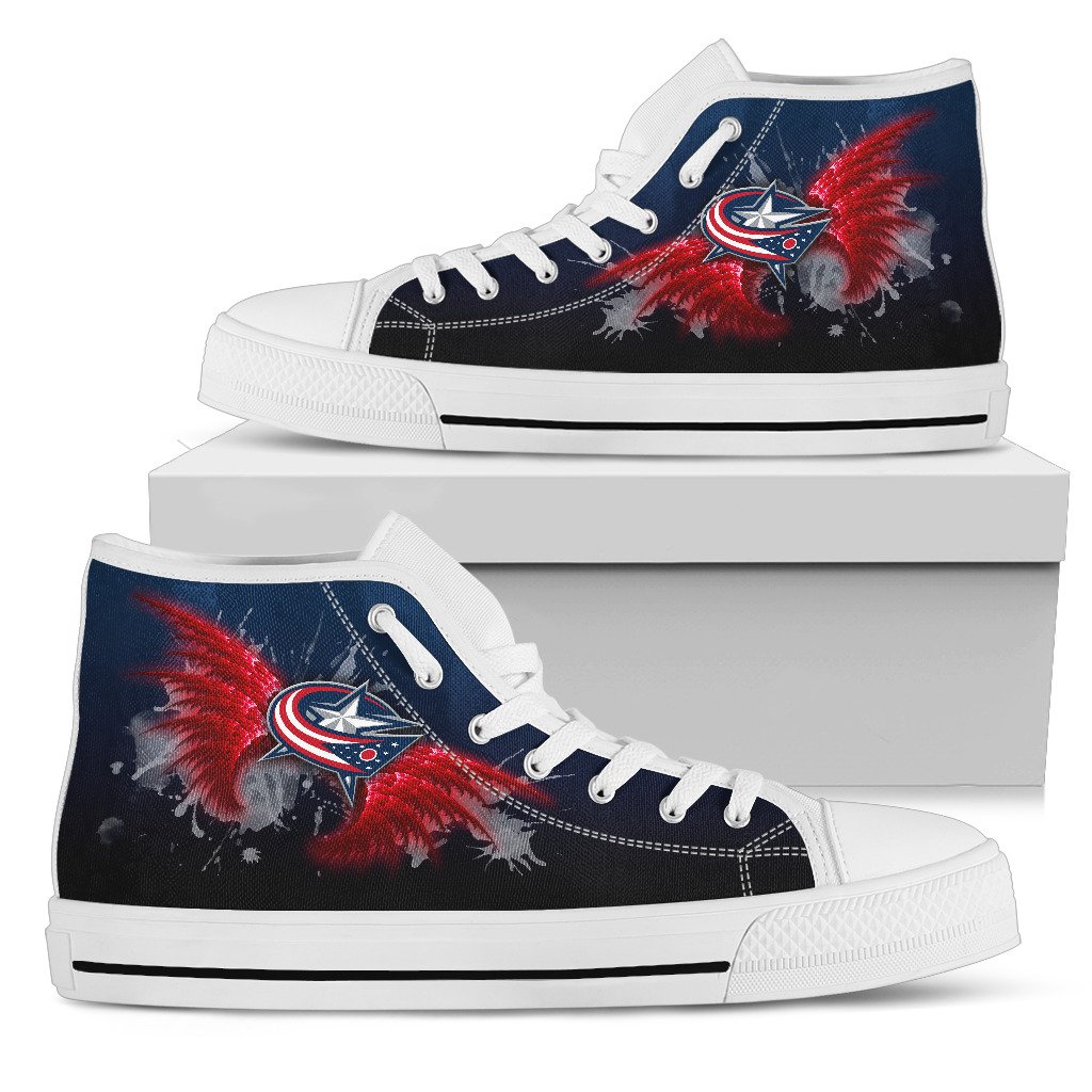 Angel-Wings-Columbus-Blue-Jackets-High-Top-Shoes-1