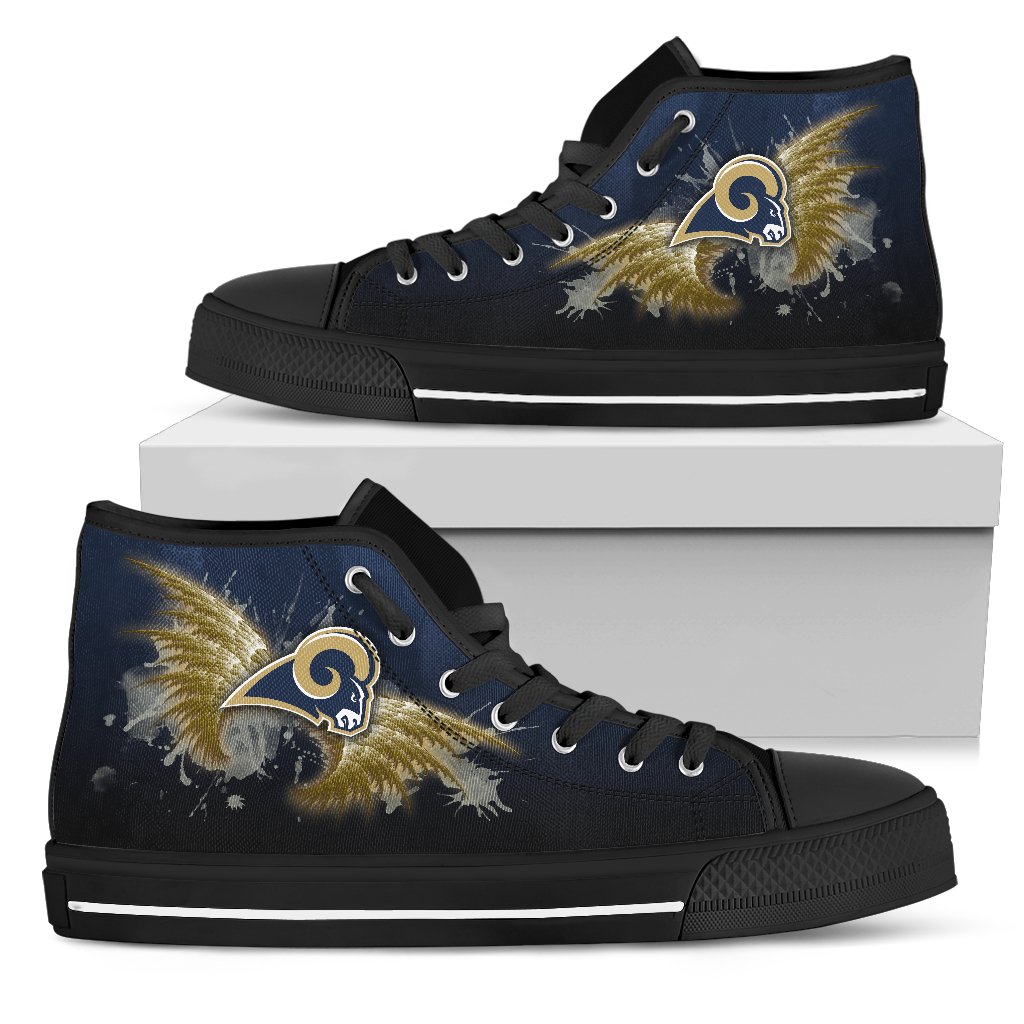 Angel Wings Los Angeles Rams High Top Shoes Angel Wings Los Angeles Rams High Top Shoes