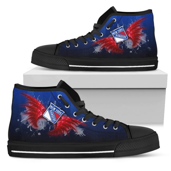 Angel Wings New York Rangers High Top Shoes