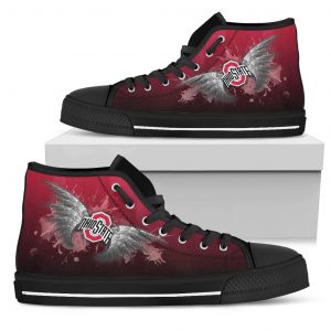 Angel Wings Ohio State Buckeyes High Top Shoes