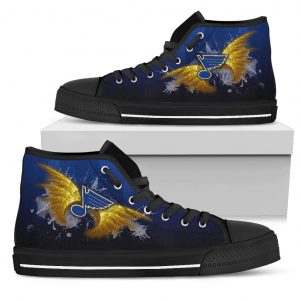 Angel Wings St. Louis Blues High Top Shoes