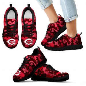 Arches Top Fabulous Camouflage Background Cincinnati Reds Sneakers