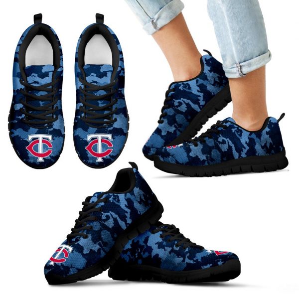 Arches Top Fabulous Camouflage Background Minnesota Twins Sneakers