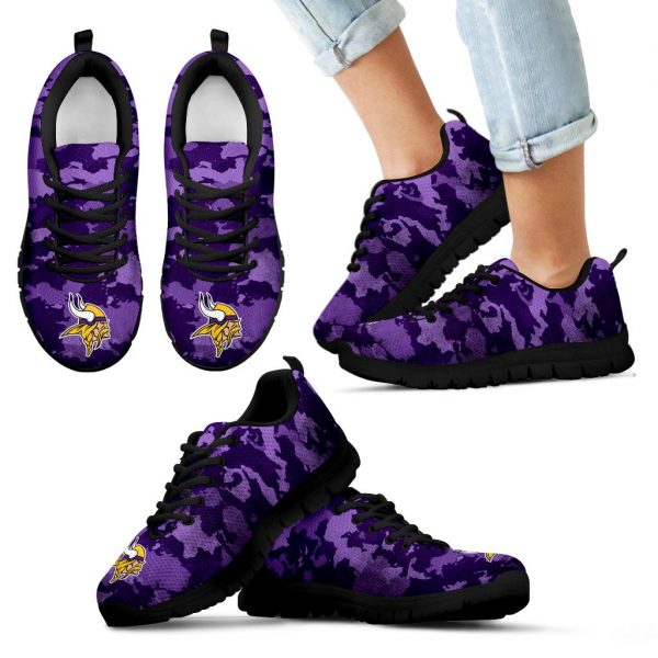 Arches Top Fabulous Camouflage Background Minnesota Vikings Sneakers