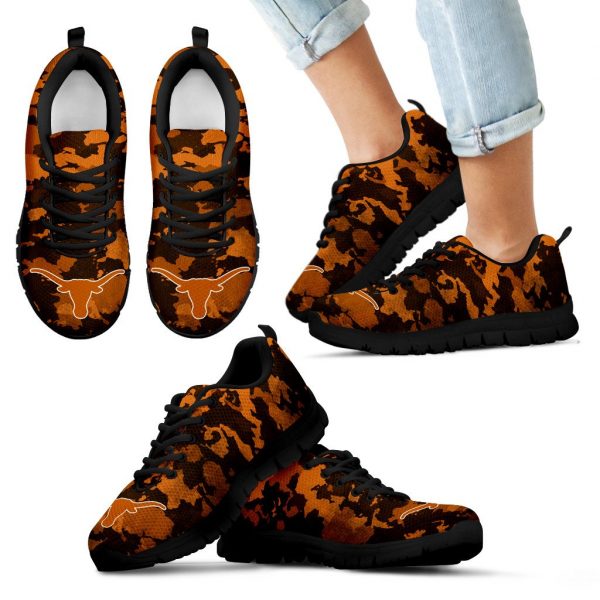 Arches Top Fabulous Camouflage Background Texas Longhorns Sneakers