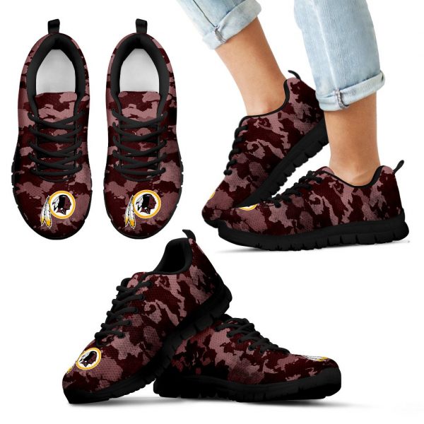 Arches Top Fabulous Camouflage Background Washington Redskins Sneakers