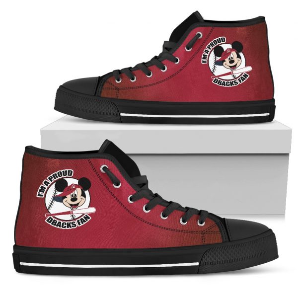 Arizona Diamondbacks Fan Mickey Circle High Top Shoes