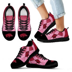 Arkansas Razorbacks Cancer Pink Ribbon Sneakers