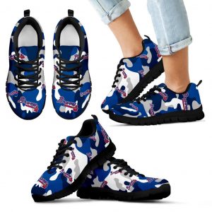 Atlanta Braves Cotton Camouflage Fabric Military Solider Style Sneakers
